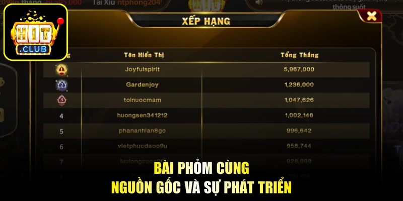 Bài Phỏm cùng nguồn gốc và sự phát triển