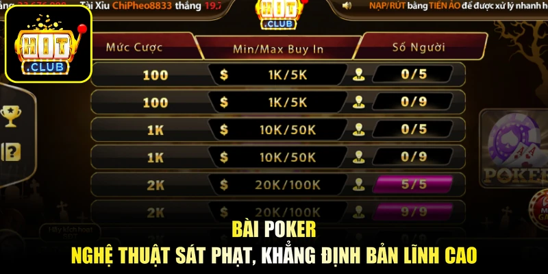 Bài Poker - Nghệ Thuật Sát Phạt, Khẳng Định Bản Lĩnh Cao