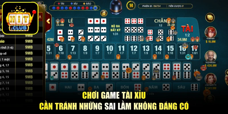 Chơi game tài xỉu cần tránh những sai lầm không đáng có