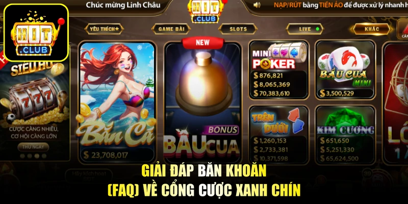 Giải đáp băn khoăn (FAQ) về cổng cược xanh chín
