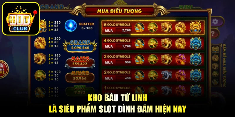 Kho Báu Tứ Linh - Săn Hũ Đổi Đời, Rinh Vàng Mỏi Tay Cực Hot 1 Kho báu tứ linh là siêu phẩm slot đình đám hiện nay