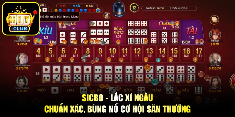 Sicbo - Lắc Xí Ngầu Chuẩn Xác, Bùng Nổ Cơ Hội Săn Thưởng