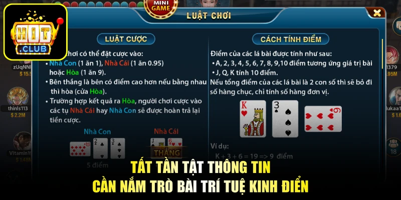 Baccarat - Đỉnh Cao Đấu Trí Kiếm Tiền, Làm Giàu Bền Vững 2 Tất tần tật thông tin cần nắm trò bài trí tuệ kinh điển