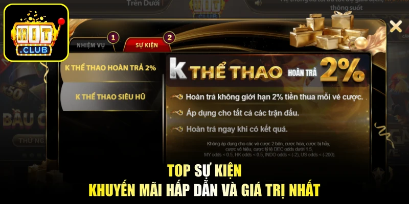Top sự kiện khuyến mãi hấp dẫn và giá trị nhất